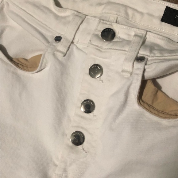 Women's White High-Waisted Jeans - Picture 3 of 7